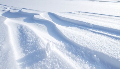 Obraz premium Abstract Snow Drifts and Ripples in Winter Landscape.