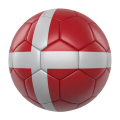 Fototapeta premium Denmark soccer ball for the World Cup championship game, a stunning symbol of Danish football pride and national spirit