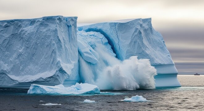 Iceberg Calving in Antarctica - A Dramatic Display of Natures Power.