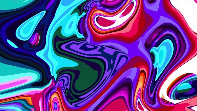 Vibrant abstract fluid art with bold swirling colors