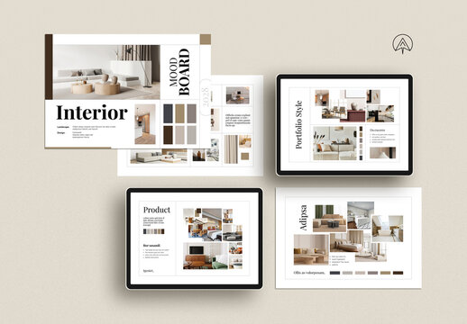 Interior Mood Board Landscape Template