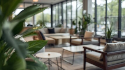 Obraz premium Generative AI Living Room Interior Scene with Elegant Furniture and Large Windows