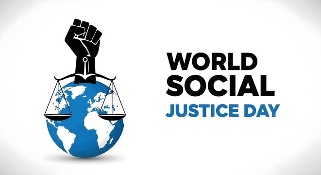 World social justice day awareness graphic