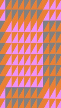 Orange Pink Gray Geometric Triangle Pattern Seamless Background