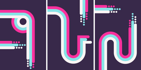 abstract background with rainbow, background with numbers, retro vintage design illustration image