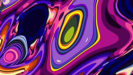 Obraz premium Vibrant Abstract Fluid Art with Bold Colorful Swirls