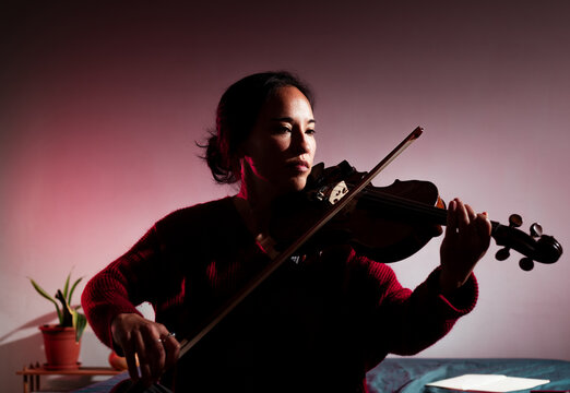 Woman playing violin