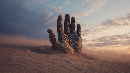 sunset in the desert