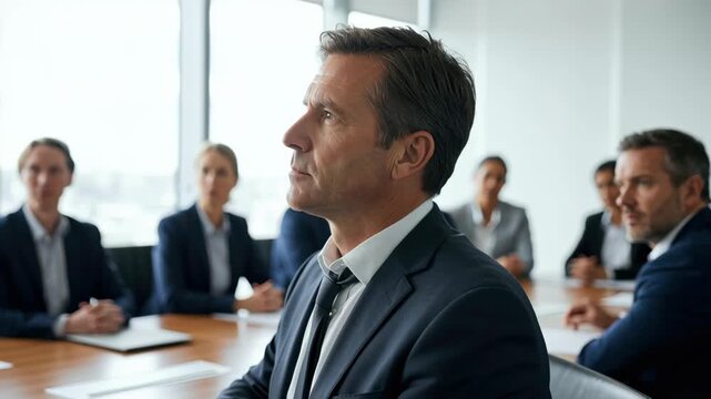 Emotional intelligence leader business meeting emotional executive leader male business meeting