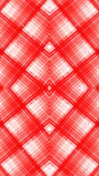 Geometric Red Plaid Pattern with Watercolor Texture For Textile Design