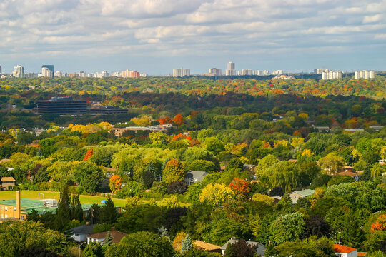 Bird's-eye view of Parkway Forest Toronto Ontario