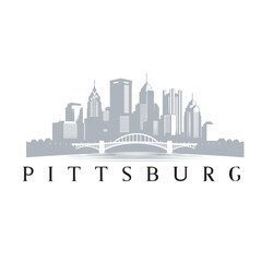 Obraz premium pittsburg city skyline vector