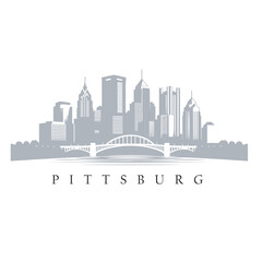 Obraz premium pittsburg city skyline vector