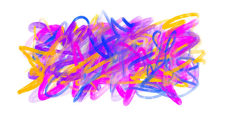 Fototapeta premium Dynamic colorful messy art element for social media and branding