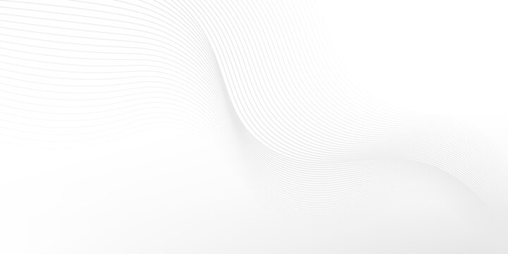 Abstract Technology white line curve, Modern tech banner, corporate business concept.