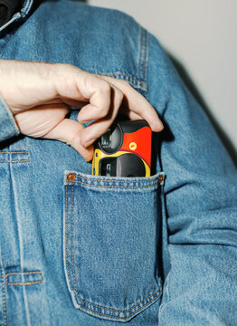 Disposable camera in the pocket