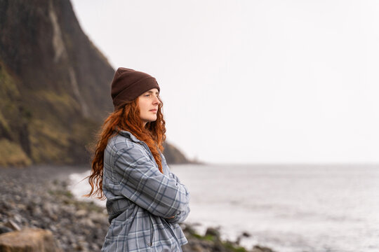 Woman Admiring Ocean View
Description: