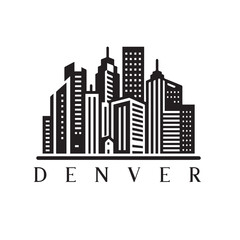 Fototapeta premium denver city skyline vector illustration