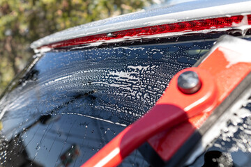 手洗い洗車のイメージ