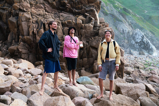 A handsome trio enjoying the nature