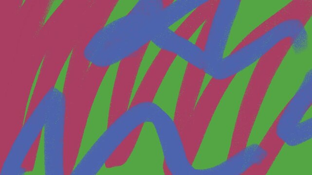 Colorful Hand-Drawn Scribble Stop Motion 2D Animation on Green Screen | Abstract Paint Frame by Frame Overlay