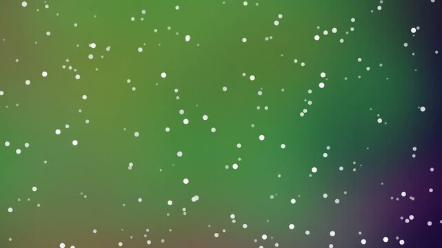 A serene celestial scene depicting stars in a green to purple gradient night sky viewed from a terrestrial perspective