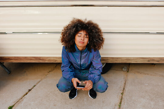 Woman listening music