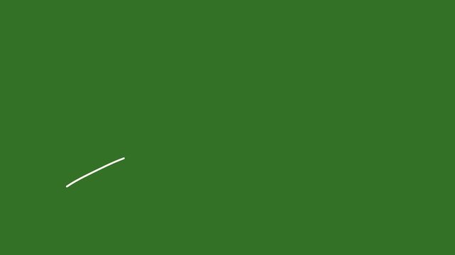 vector white lines wind effect on green screen, UI motion graphics. alpha adjustment layer, smooth animated line filter, 2d animation
