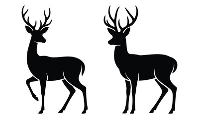 Obraz premium deer silhouette vector