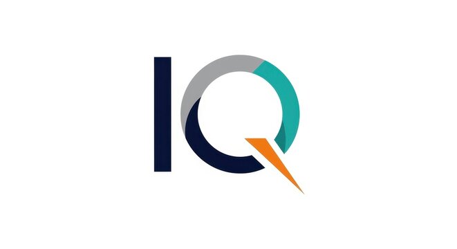 IQ logo design with a modern and creative concept.