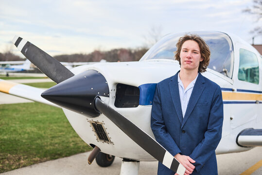 Young pilot