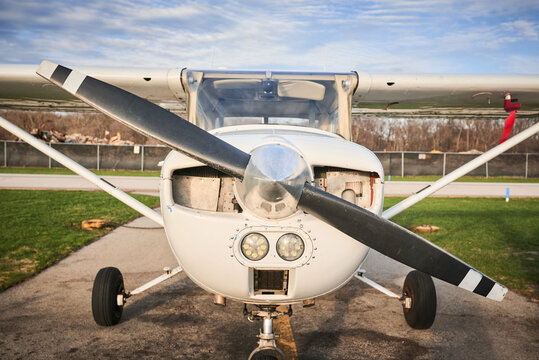 Small plane front view