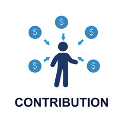 Financial Contribution: An illustrative depiction of financial contribution, where a central figure is surrounded by monetary symbols, symbolizing the act of donating or supporting a cause.