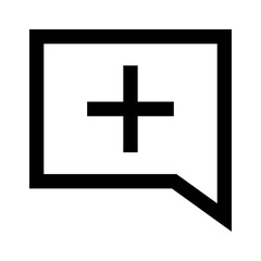 Obraz premium Suitable for communication concepts. A modern design for web and print materials. Clear, minimalist icon in black and white.
