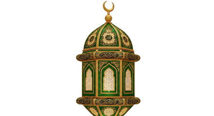 Obraz premium A beautifully crafted moroccan lantern hanging from a chain.