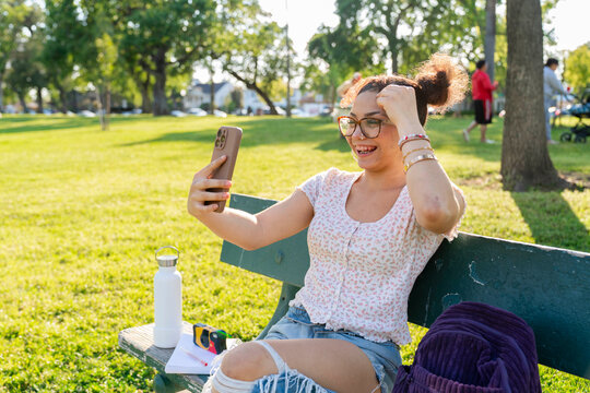 teen video call outside 
