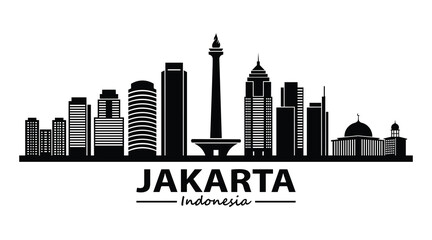 Obraz premium Jakarta Indonesia skyline cityscape
