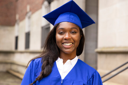  Black Teen close up  portrait graduation 