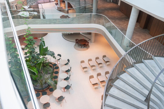 Overhead View Of Indoor Seating Area