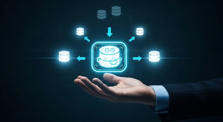 Data Integration and Centralized Database Management Concept