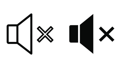 Fototapeta premium Mute speaker symbols