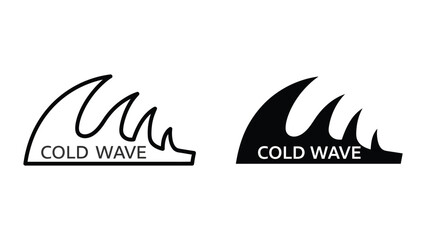Obraz premium Cold Wave Icon Set