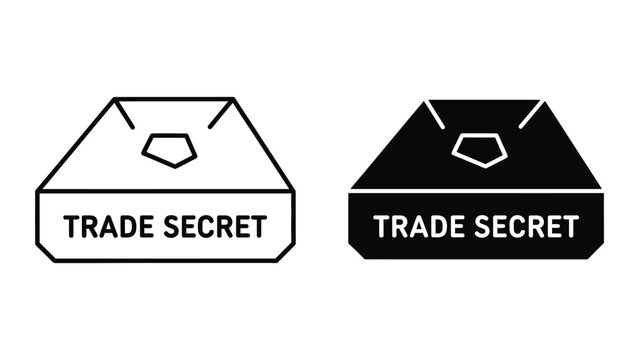 Trade secret envelope icons black and white