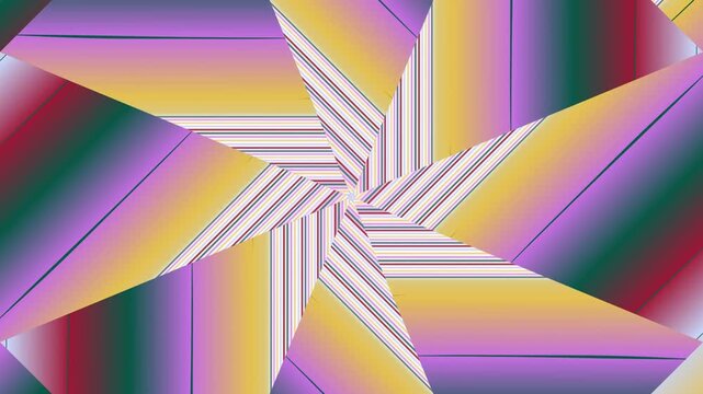 Abstract Colorful Kaleidoscope Pattern Background Loop, Hypnotic Visuals, Psychedelic Art, Geometric Shapes, Vibrant Colors, Motion Graphics, Modern Design, Digital Animation, Creative Background, Dy.