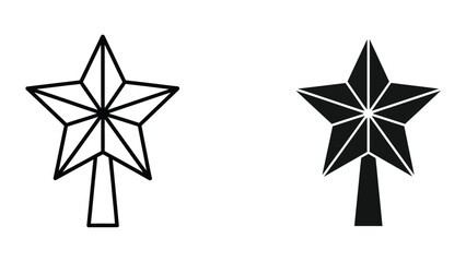 Obraz premium Black and white star icons