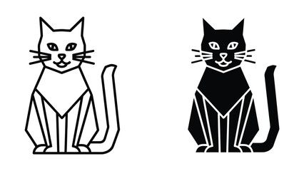 Black and white cats sitting © iconmarket