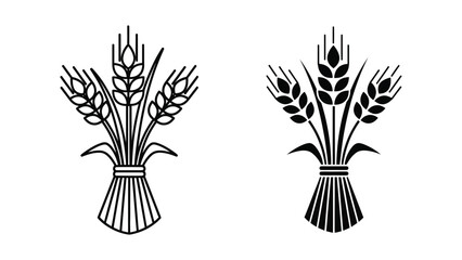 Wheat Ears in Vases Illustration