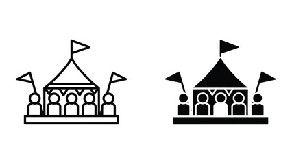 Circus tent icon set © vactor guru