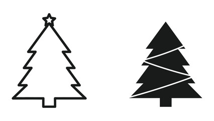 Christmas tree icons set