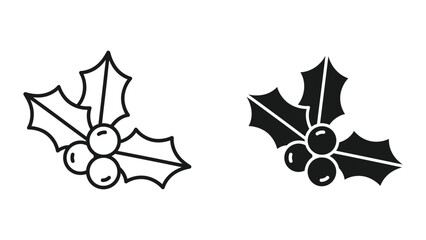 Holly leaves and berries graphic
